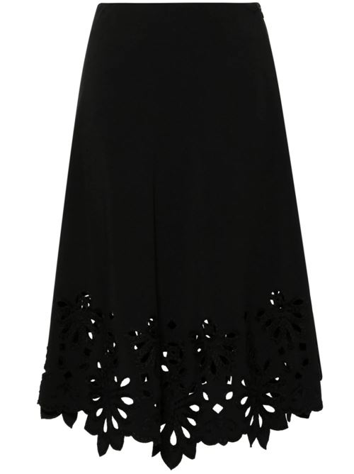 Black crepe texture cut-out skirt Ermanno Scervino | D442O322ILM95708